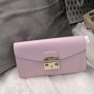 FURLA Julia XL Chain Crossbody, Saffiano leather, pink nude colour